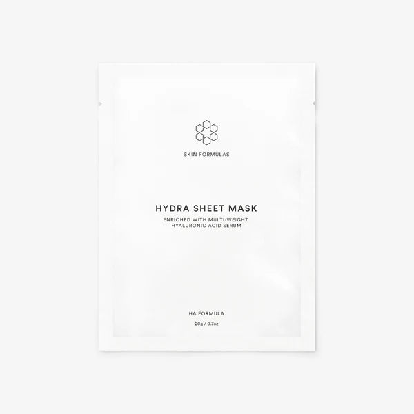 SKIN FORMULAS HYDRA  SHEET MASK - LAKŠTINĖ VEIDO KAUKĖ SU AMINO IR HIALURONO RŪGŠTIMIS 5 VNT.