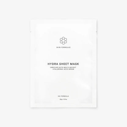 SKIN FORMULAS HYDRA  SHEET MASK - LAKŠTINĖ VEIDO KAUKĖ SU AMINO IR HIALURONO RŪGŠTIMIS 5 VNT.
