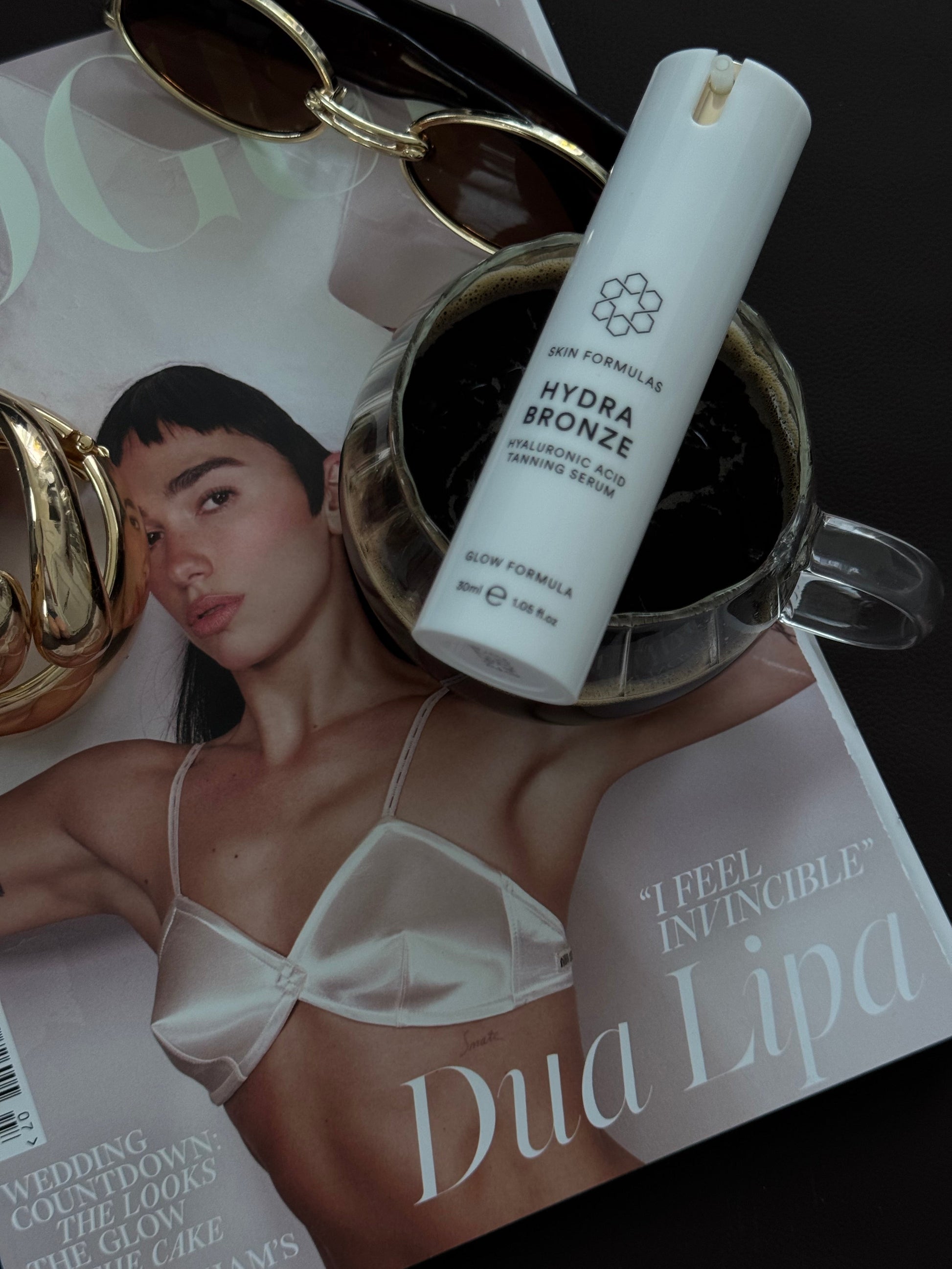 SKINFORMULAS HYDRA BRONZE HYALURONIC ACID TANNING SERUM - SAVAIMINIO ĮDEGIO SERUMAS SU HIALURONO RŪGŠTIMI 30 ML. - SKINBIO.lt