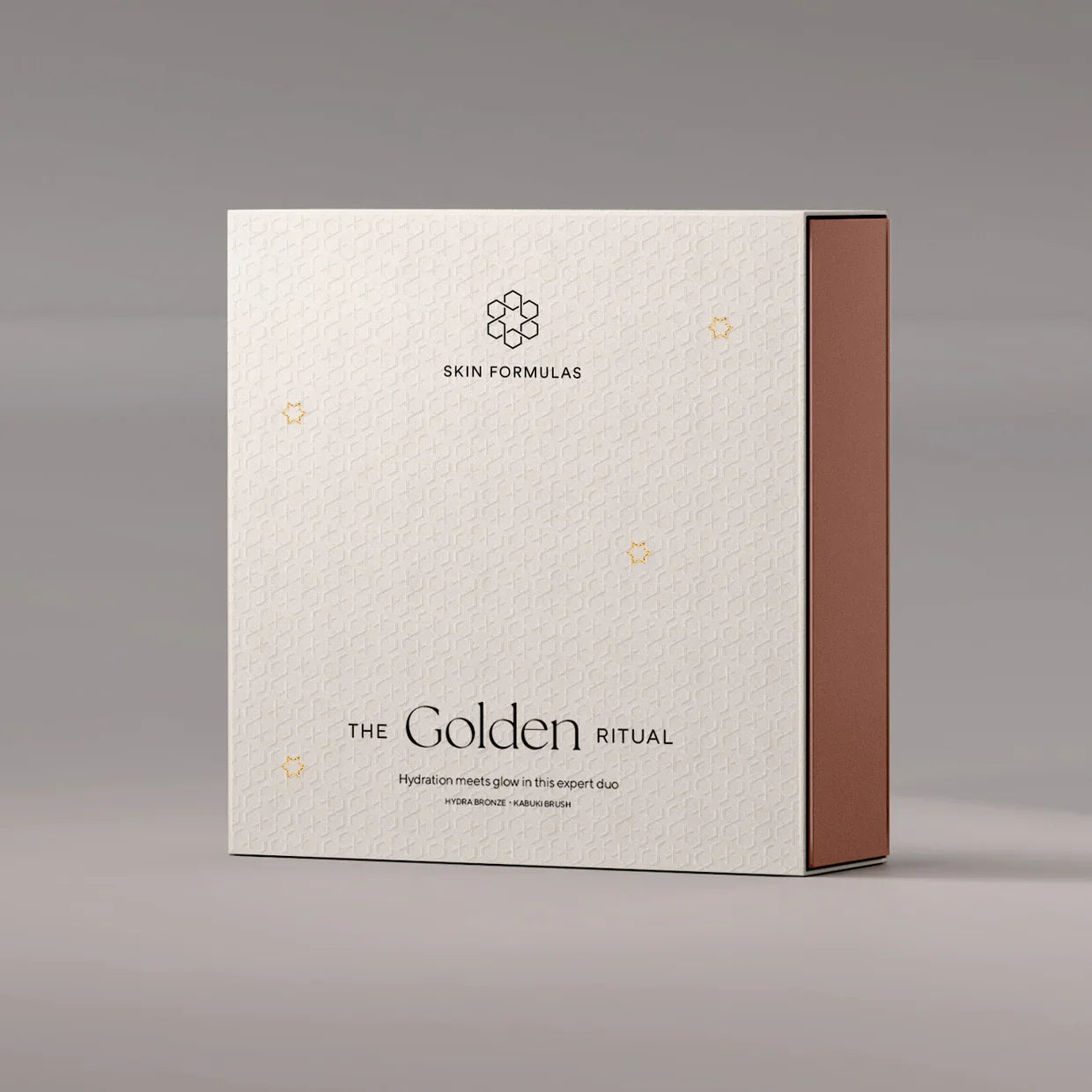 SAVAIMINIO ĮDEGIO SERUMAS IR KABUKI ŠEPETĖLIS, “THE GOLDEN RITUAL” - SKINBIO.lt